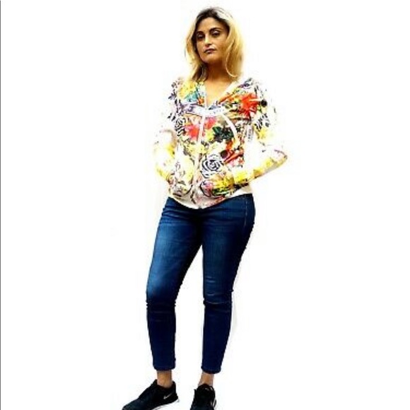 Sport Jacket Tie-dye Pattern Zip DNLA-D23 - Picture 3 of 8